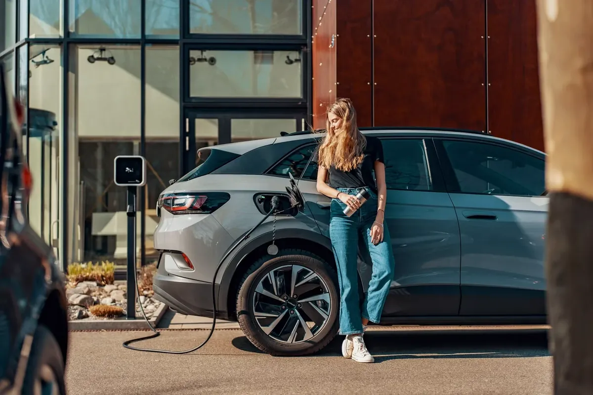 Electric vehicle charging at a commercial charge point